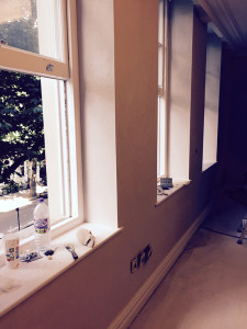 All Saints plastering - pitted finish earls court